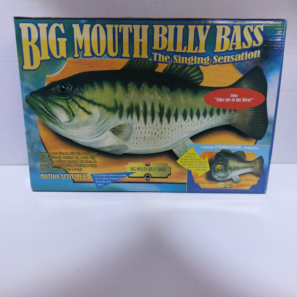 Big Mouth Billy Bass Singing Sensation Motion Activated Fish New in Box 1998